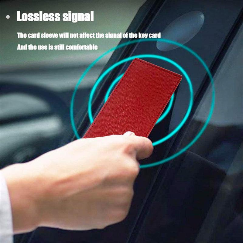 Model 3/Y Leather Key Card Holder For Tesla (2017-2024) - Evooor