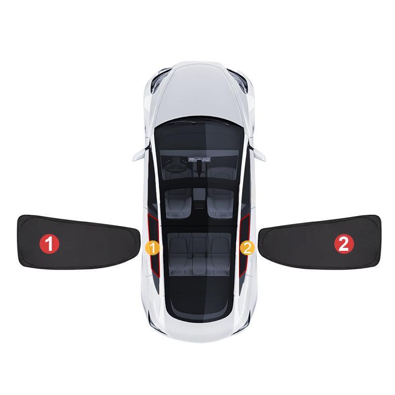 Privacy and Thermal Insulated Sunshades Curtains for Tesla Model 3(2017-2024) Sun Visor(fit for 2024 Model 3 Highland) - Evooor