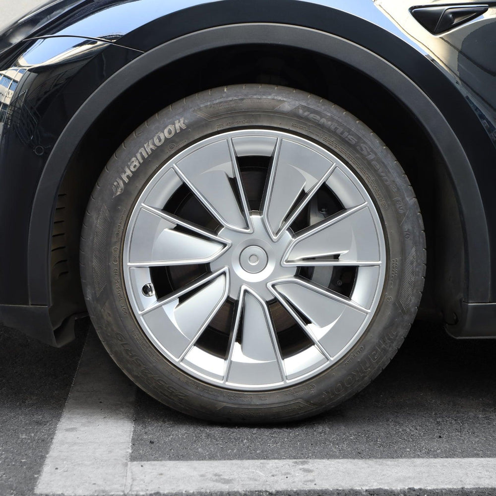 Model Y 19" Gemini Wheel Hubcaps (Set of 4) for Tesla Model Y - Inspired by Model 3 Highland Performance 20'' Forged Wheels - Evooor