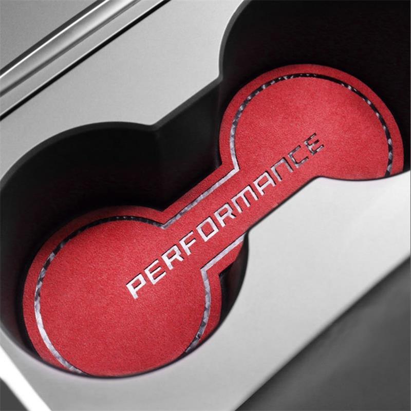 2023 Model 3/Y Alcantara Car Coaster Water Cup Holder Anti-Slip Pad Coaster Double Holder For Tesla (2021-2023) - Evooor