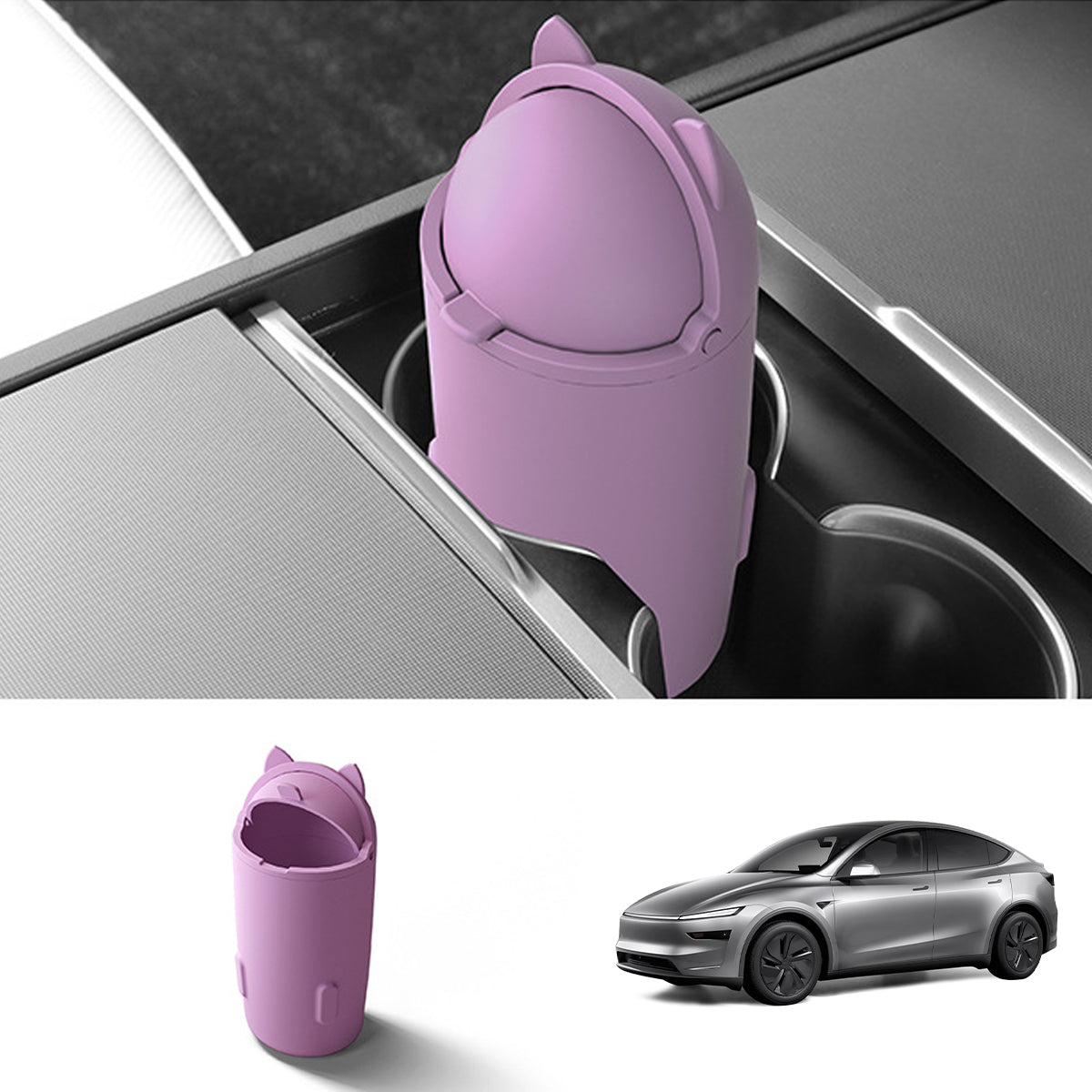 Tesla Model Y 2025+ Central Control Silicone Rubbish Bin Organizer - Juniper Color - Evooor