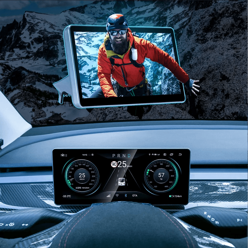 Android 4G 10.25'' Instrument Cluster Heads Up Display for Tesla Mode ...