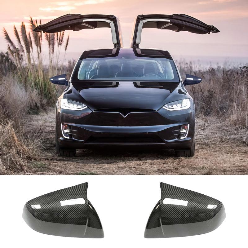 [Real Carbon Fiber] GT Style Rear View Mirrors Cover Cap for Tesla Model X 2016-2021 - Evooor