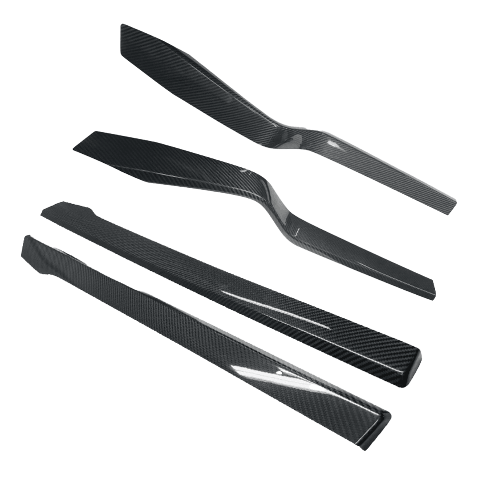 High-Quality Carbon Fiber Interior Door Panel Accents Set for Tesla Model X - Enhance Your Car's Look! - Evooor