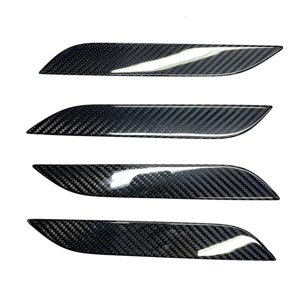 Enhanced Model S Carbon Fiber Door Handle Covers - 4-Piece Set for 2012-2020 Models - Evooor