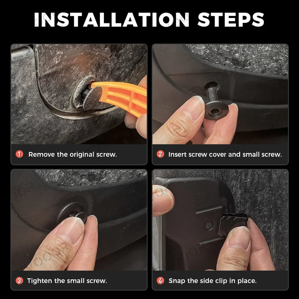 No-Drill Front & Rear Fender Mud Flaps for Tesla Model Y Juniper 2025+