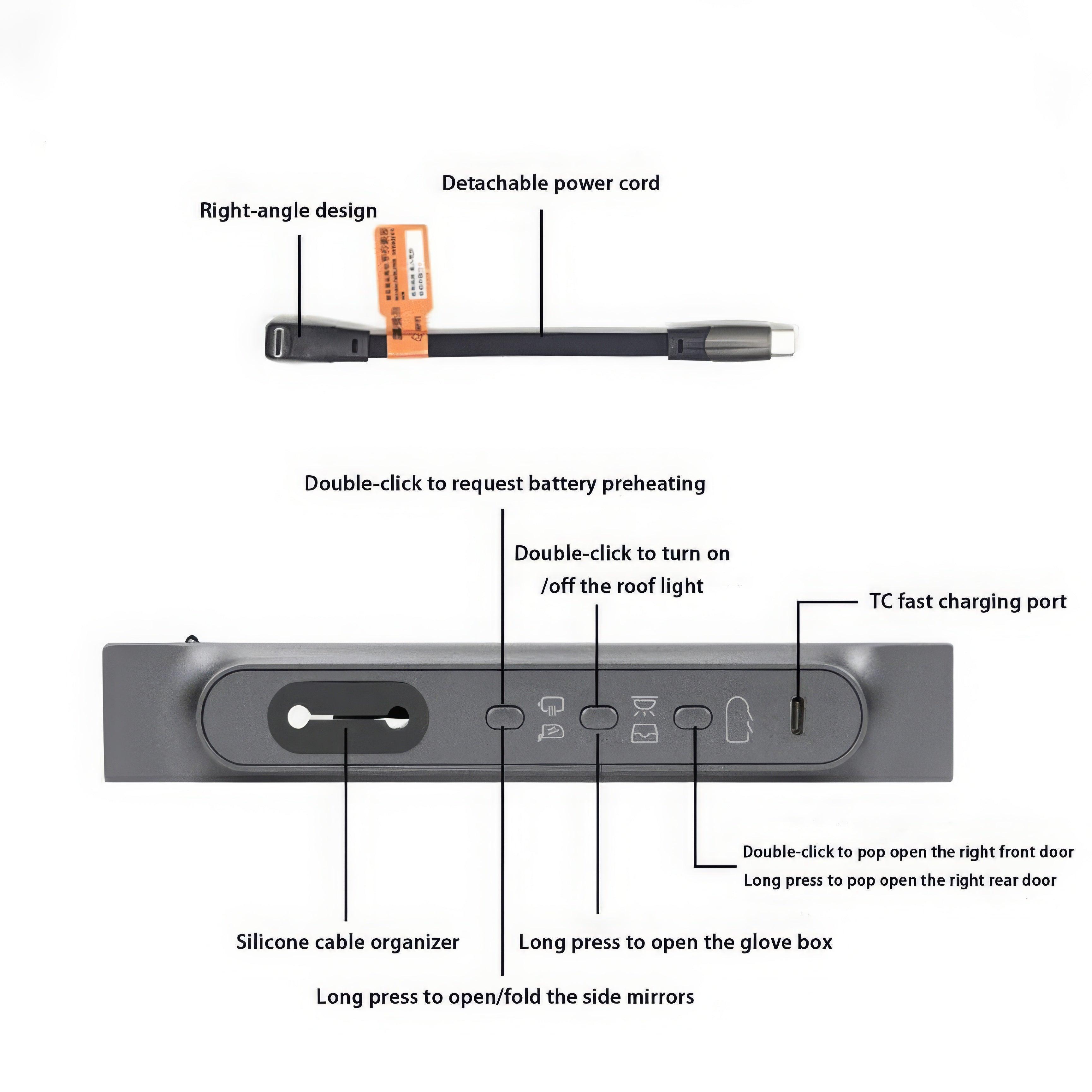 Tesla Model 3/Y Smart Central Touch Control Button Panel 2021-2023 (LHD) - Easy Access Control - Evooor