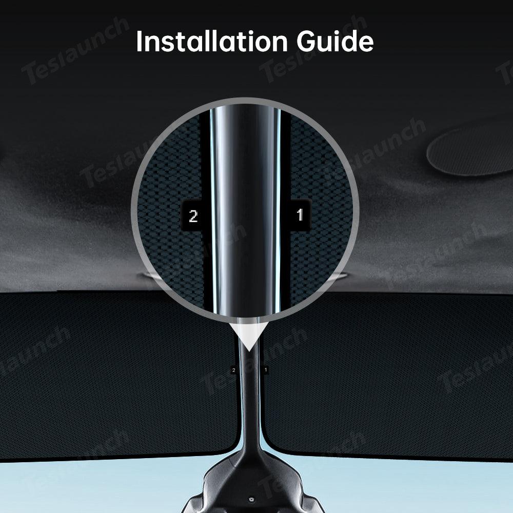 High-Quality Mesh Sunroof Shade with Electrostatic Adhesion for Tesla Model X - Front Windshield Sun Protection Solution - Evooor