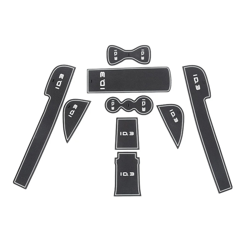 Leather Car Interior Slot Mats 9Pcs For VW ID.3 2021-2025 - Evooor