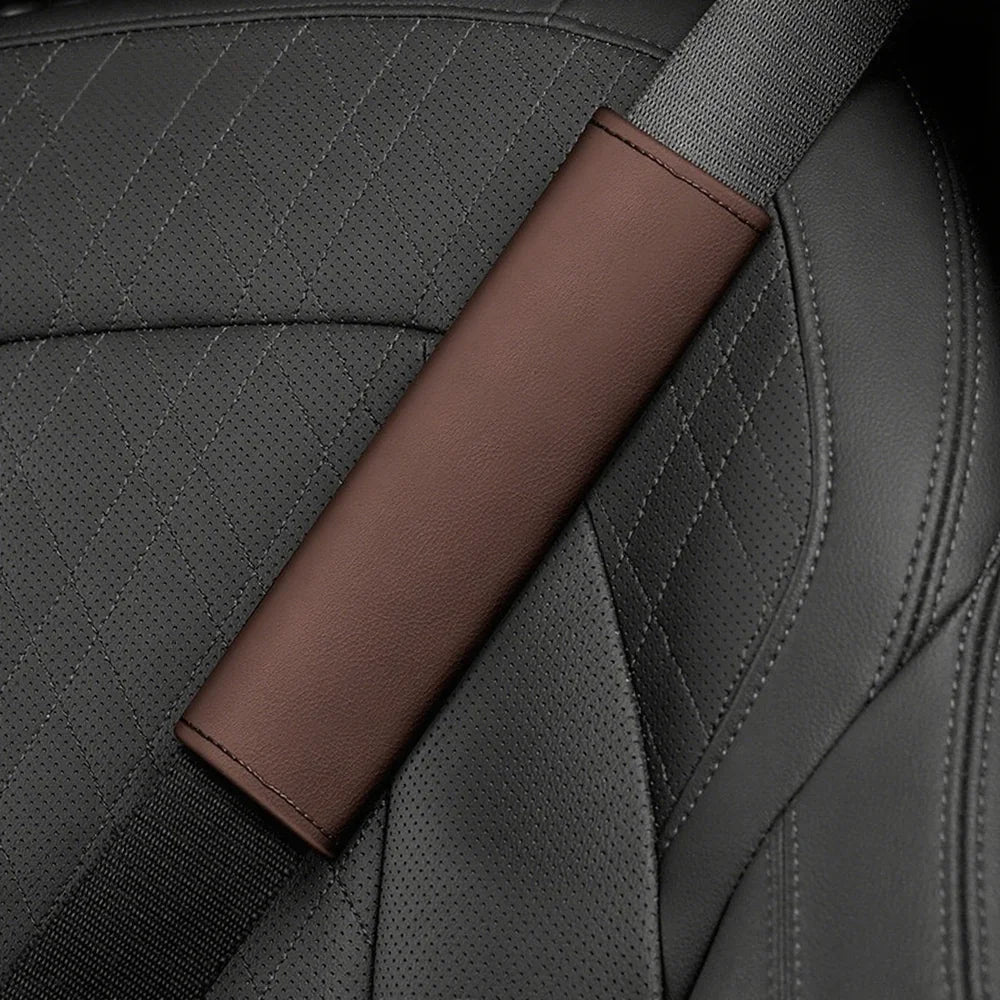 Leather Seatbelt Shoulder Strap Protector Covers For VW ID.3 2021-2025 - Evooor