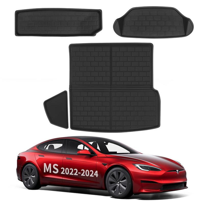 Tesla All Weather XPE Interior Floor Mats Cargo Liners Set for 2022-2024 Model S - Evooor