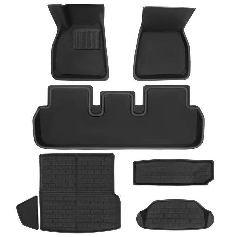 Tesla All Weather XPE Interior Floor Mats Cargo Liners Set for 2022-2024 Model S - Evooor