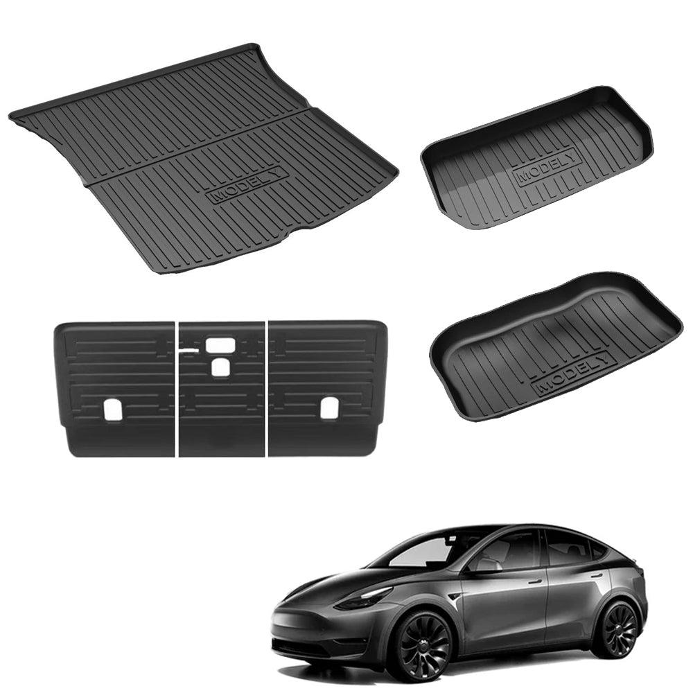 Custom Fit Tesla Model Y Front and Rear Trunk Liner Mat - Protection for Cargo Storage (2020-2024) - Evooor