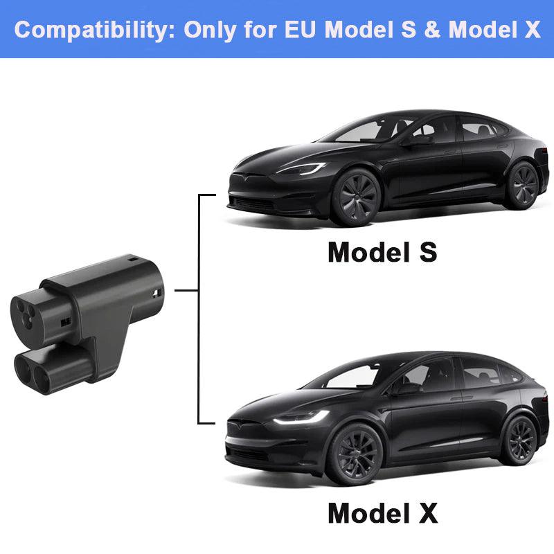 Type 2 EV Charging Adapter for European Tesla Model S/X - CCS2 Compatible (Exclusive for Tesla Vehicles) - Evooor