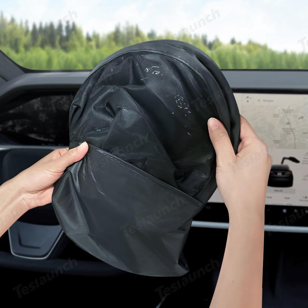 High-Quality Mesh Sunroof Shade with Electrostatic Adhesion for Tesla Model X - Front Windshield Sun Protection Solution - Evooor