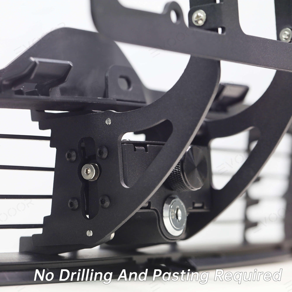 Model 3/Y No Drill Front License Plate Holder, Anti-theft Front License Plate Bracket Mounting Kit For Tesla(2017-2024) - Evooor