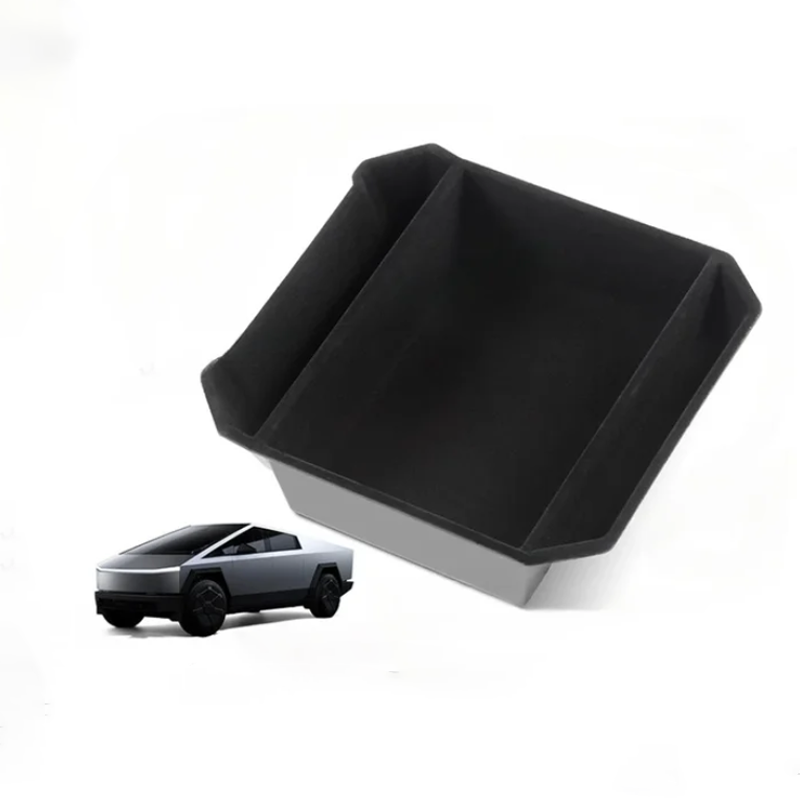 Flocked Liner Armrest Storage Box(ABS) For Tesla Cybertruck