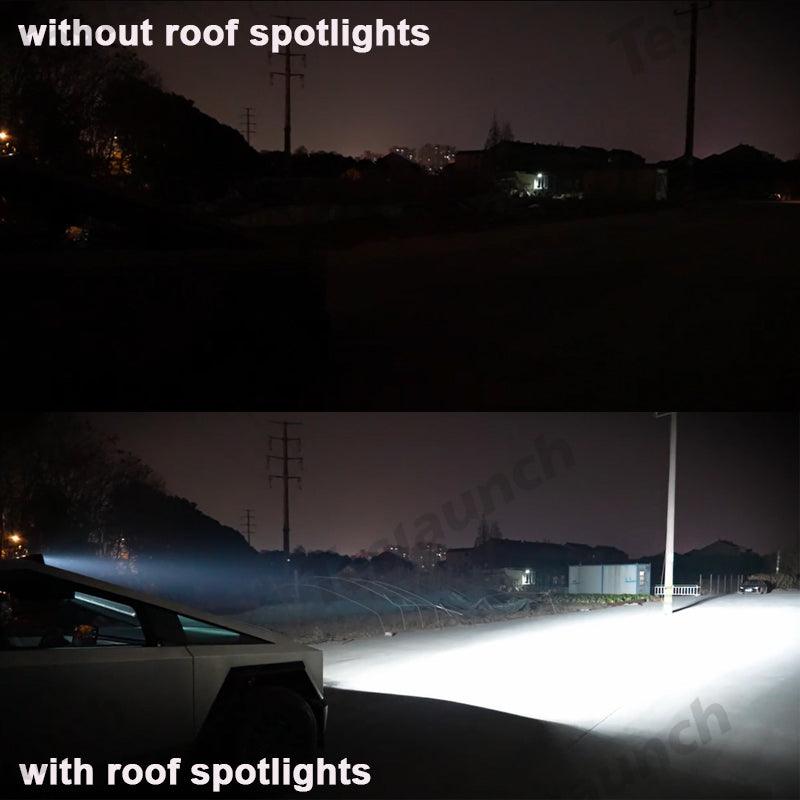 Off-Road & Overland Roof Spotlights and Front Bumper Light Bar for Cybertruck - Evooor