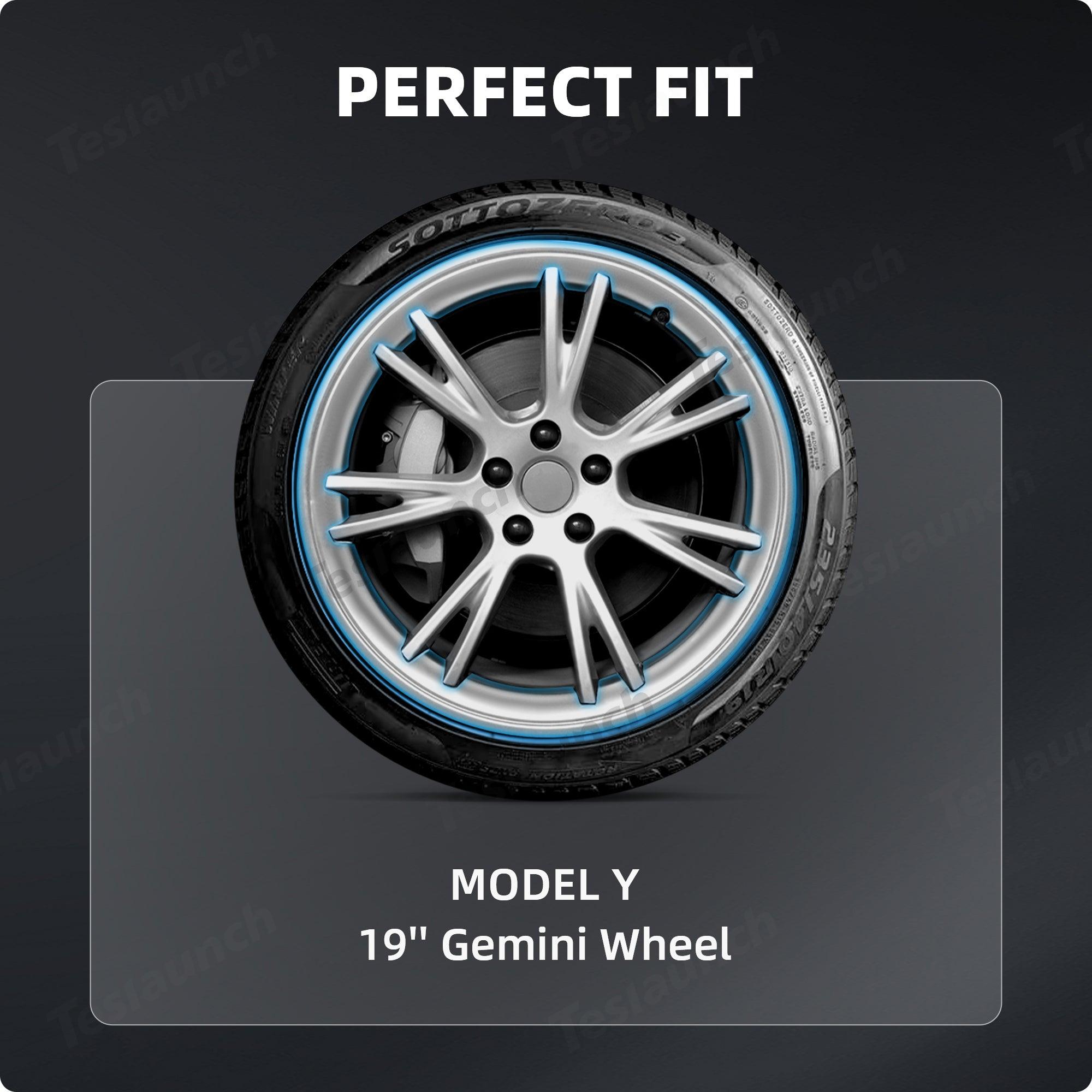 Enhanced Rim Guard for Tesla Model Y 19" Gemini Wheels - Protects Against Damage (Not Compatible with Stock Wheel Covers) - Evooor