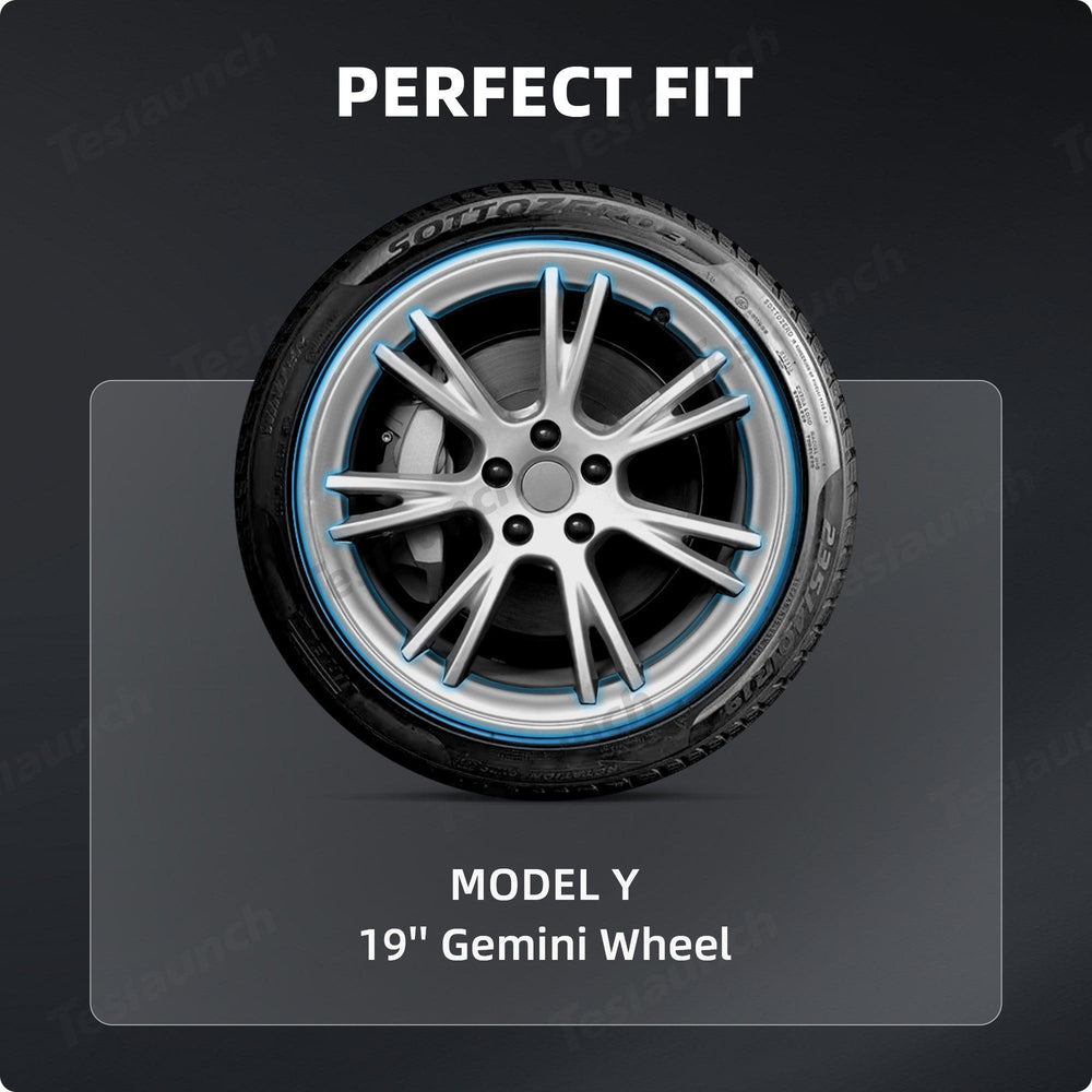 Enhanced Rim Guard for Tesla Model Y 19" Gemini Wheels - Protects Against Damage (Not Compatible with Stock Wheel Covers) - Evooor