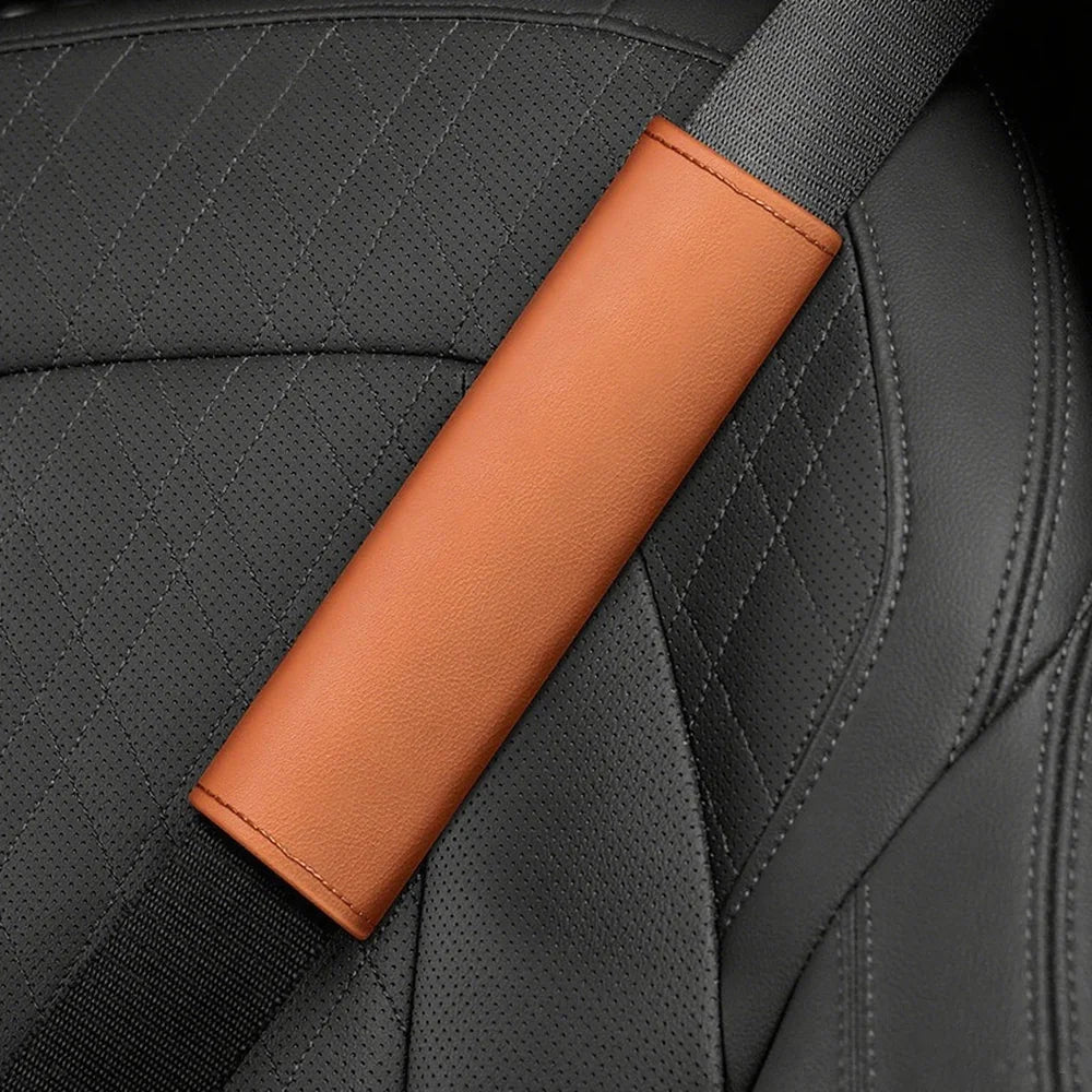 Leather Seatbelt Shoulder Strap Protector Covers For VW ID.3 2021-2025 - Evooor