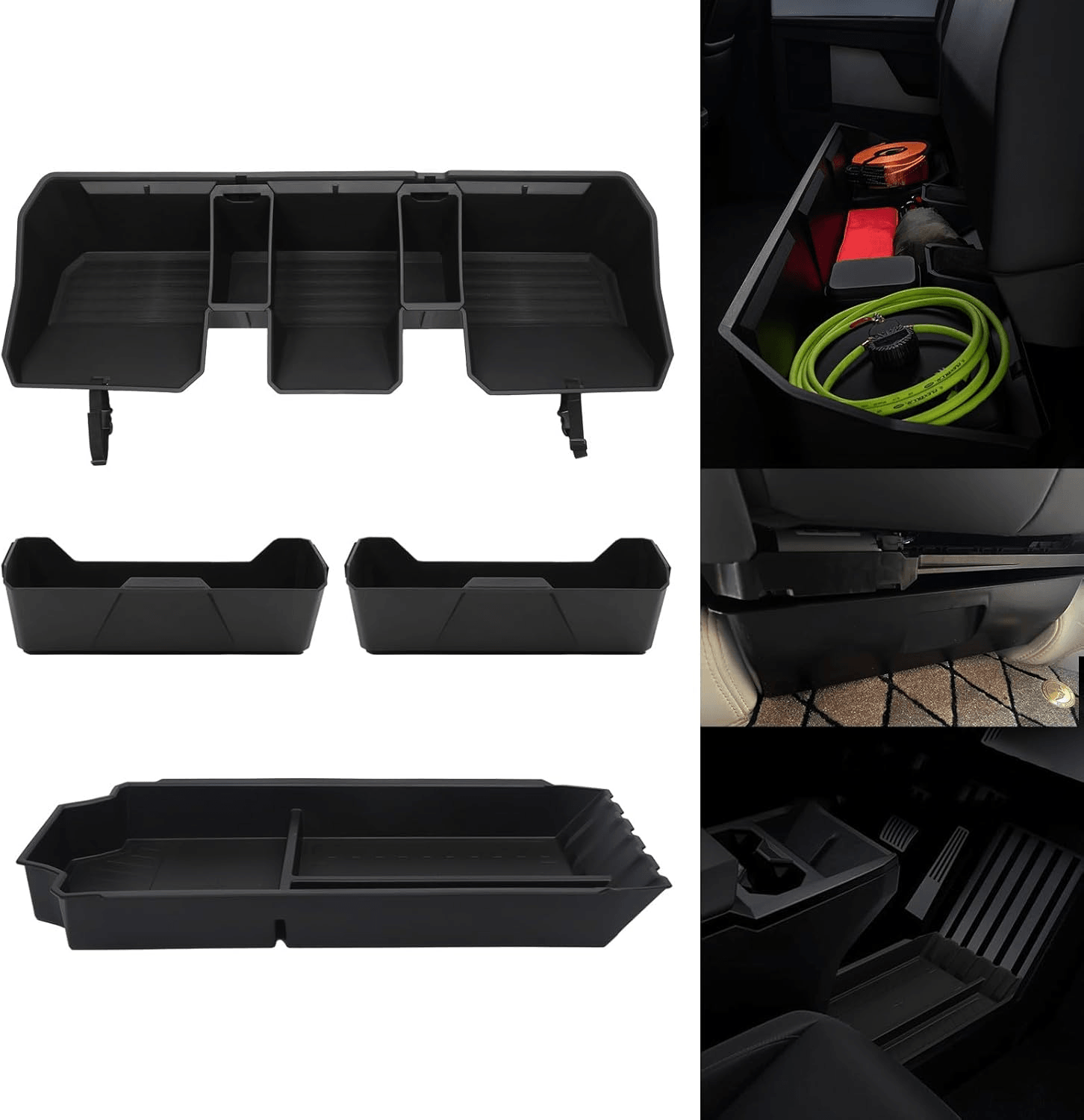 Cybertruck Rear Seat Organizer with Hidden Compartment Storage - Evooor