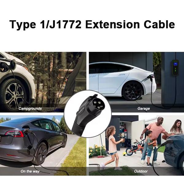 Electric Vehicle Charging Extension Cord - Universal Compatibility with J1772 Electric Car Chargers - Evooor