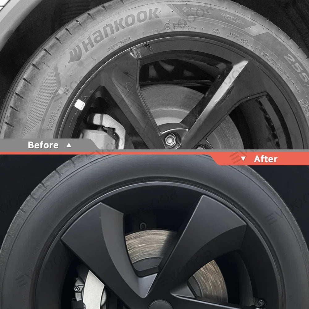 Tesla Model Y Juniper 2025+ 19'' Full-Cover Twist Spoke Wheel Covers Set - Pack of 4