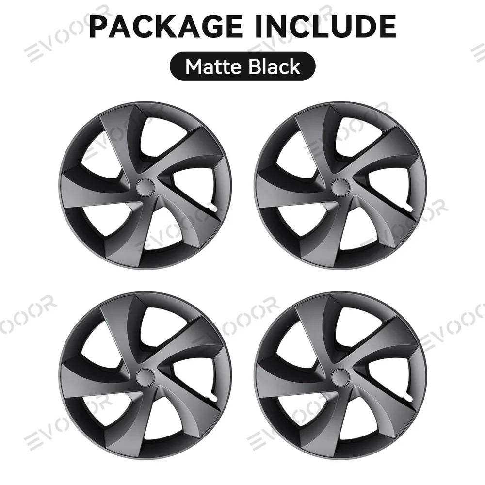 Tesla Model Y Juniper 2025+ 19'' Full-Cover Twist Spoke Wheel Covers Set - Pack of 4