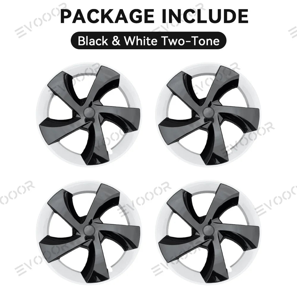 Tesla Model Y Juniper 2025+ 19'' Full-Cover Twist Spoke Wheel Covers Set - Pack of 4