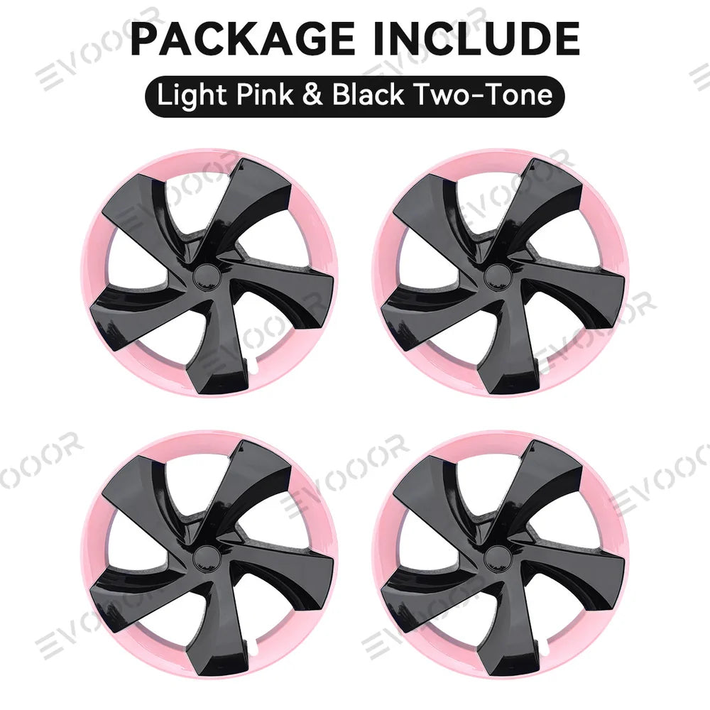 Tesla Model Y Juniper 2025+ 19'' Full-Cover Twist Spoke Wheel Covers Set - Pack of 4