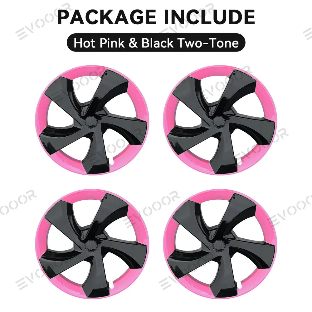 Tesla Model Y Juniper 2025+ 19'' Full-Cover Twist Spoke Wheel Covers Set - Pack of 4
