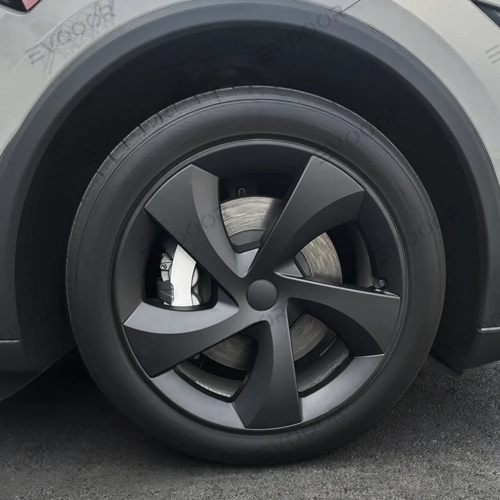 Tesla Model Y Juniper 2025+ 19'' Full-Cover Twist Spoke Wheel Covers Set - Pack of 4