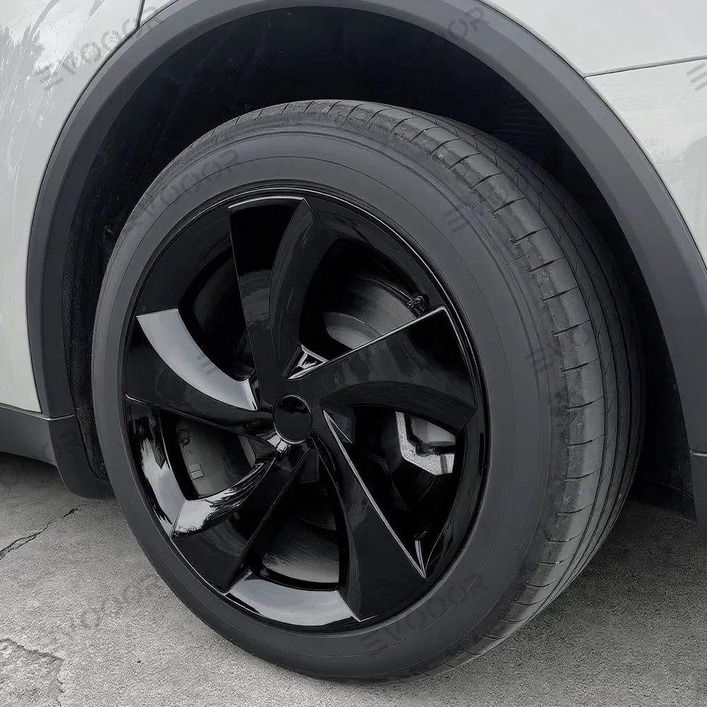 Tesla Model Y Juniper 2025+ 19'' Full-Cover Twist Spoke Wheel Covers Set - Pack of 4