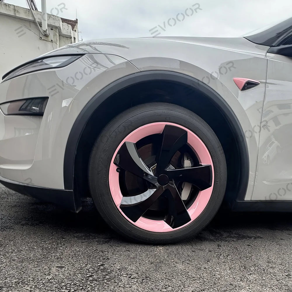 Tesla Model Y Juniper 2025+ 19'' Full-Cover Twist Spoke Wheel Covers Set - Pack of 4
