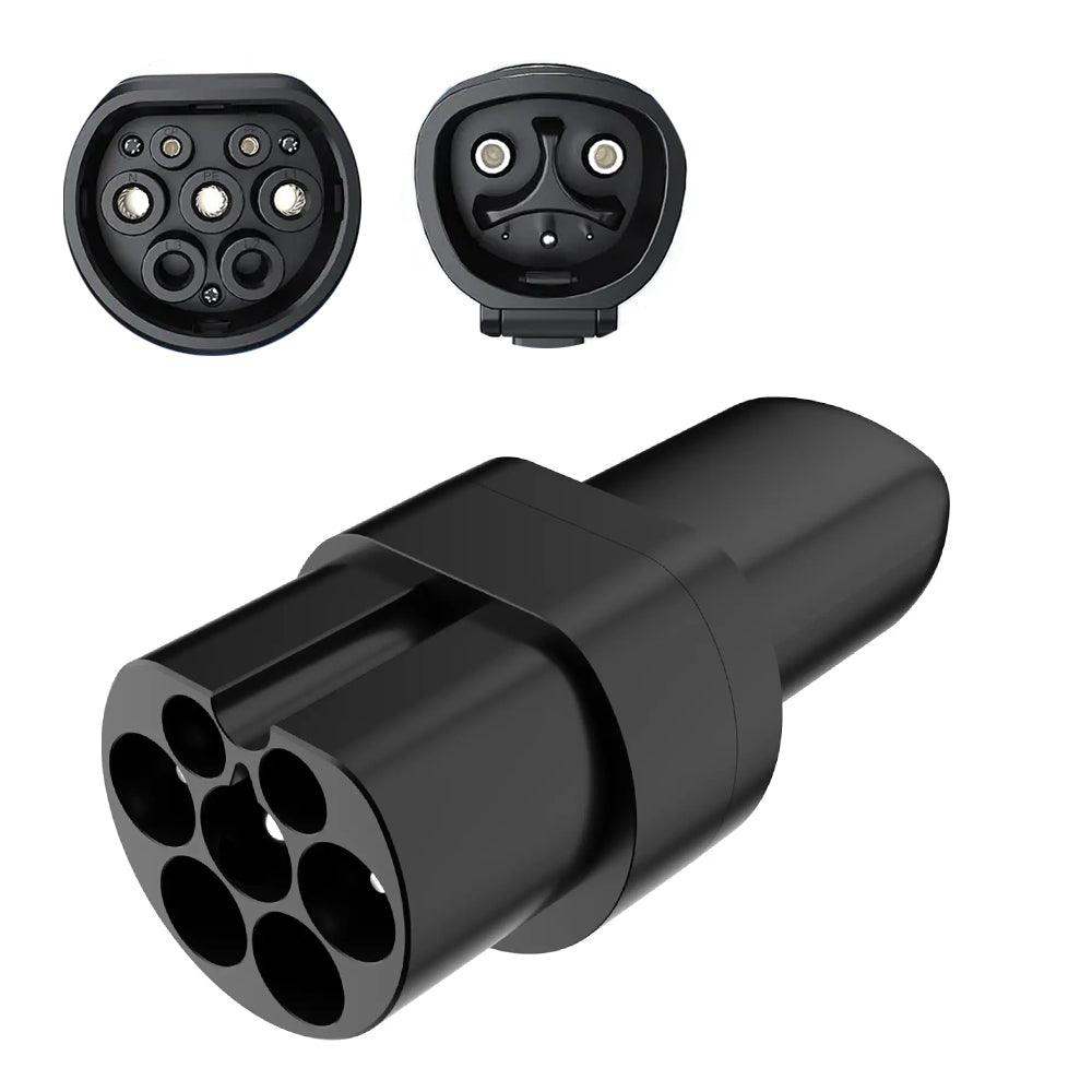 Tesla/NACS Type 2 to AC Electric Vehicle (EV) Charging Adapter - Compatible with Tesla and NACS Charging Stations - Evooor