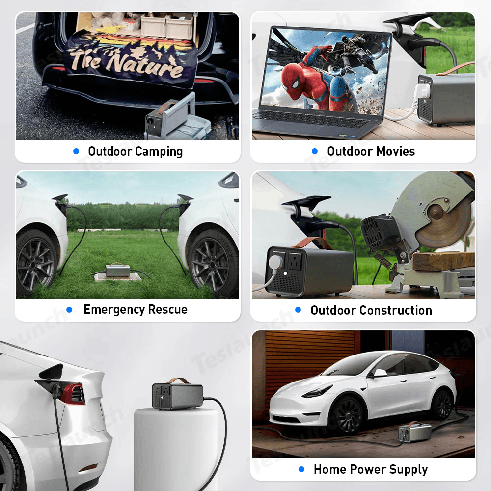 European Version V2L Charging Adapter for Tesla Model 3/Y/S/X - Fast and Efficient Charging Solution - Evooor