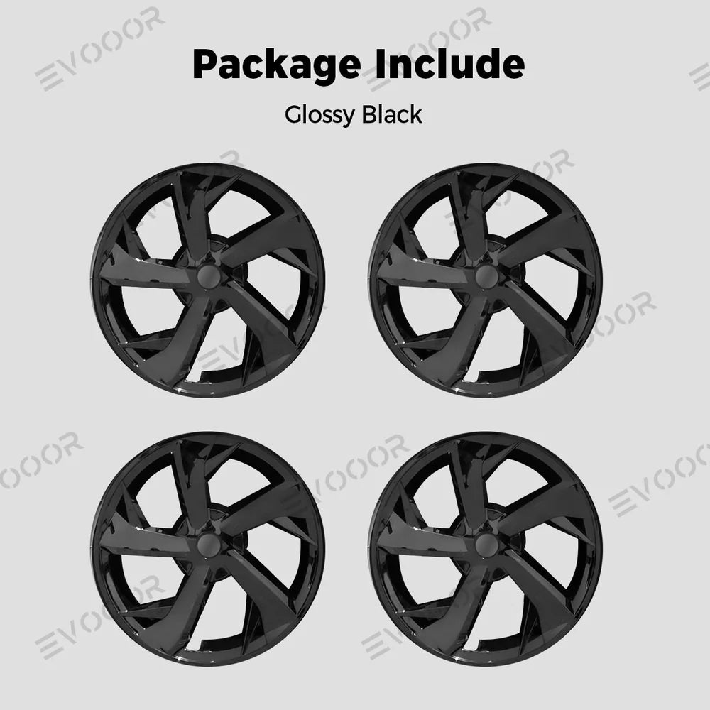 Set of 4 Stainless Steel 19'' Tesla Model Y Juniper 2025+ Wheel Covers in Spoke Design