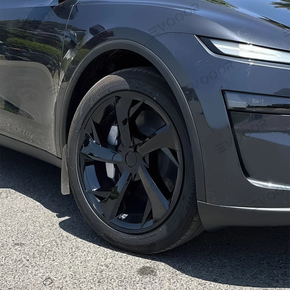 Set of 4 Stainless Steel 19'' Tesla Model Y Juniper 2025+ Wheel Covers in Spoke Design