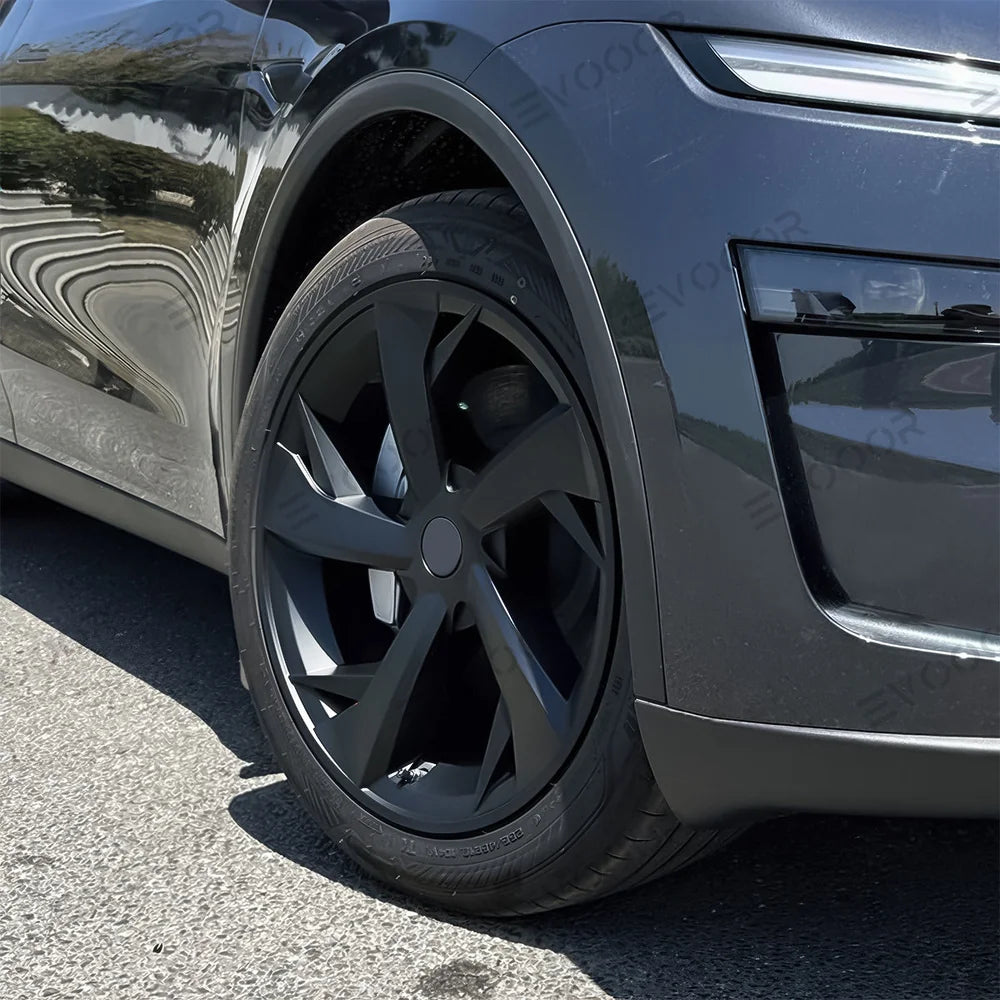 Set of 4 Stainless Steel 19'' Tesla Model Y Juniper 2025+ Wheel Covers in Spoke Design