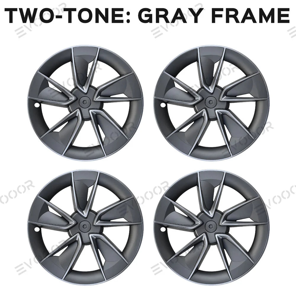 Highland Performance 19"-os kerékborítás szett Tesla Model Y - Továbbfejlesztett borókamintázat (4 db)