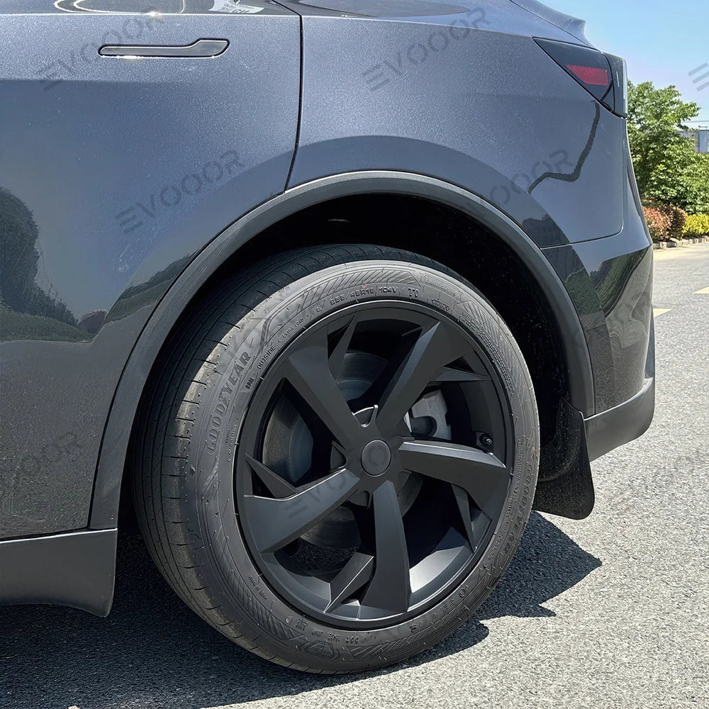 Set of 4 Stainless Steel 19'' Tesla Model Y Juniper 2025+ Wheel Covers in Spoke Design