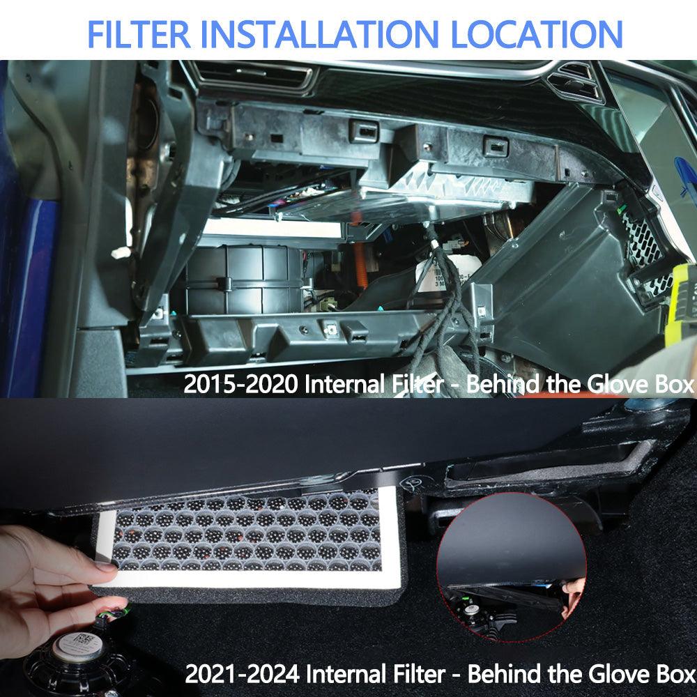 Cabin Air Filter & HEPA Filter with Activated Carbon for Tesla Model X - Evooor