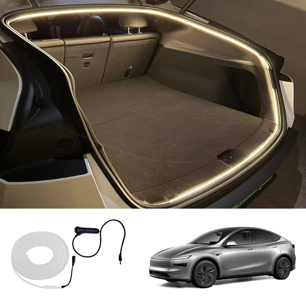 Front & Rear Trunk Ambient Lighting – Soft Glow Upgrade for Tesla Model Y Juniper 2025+ - Evooor
