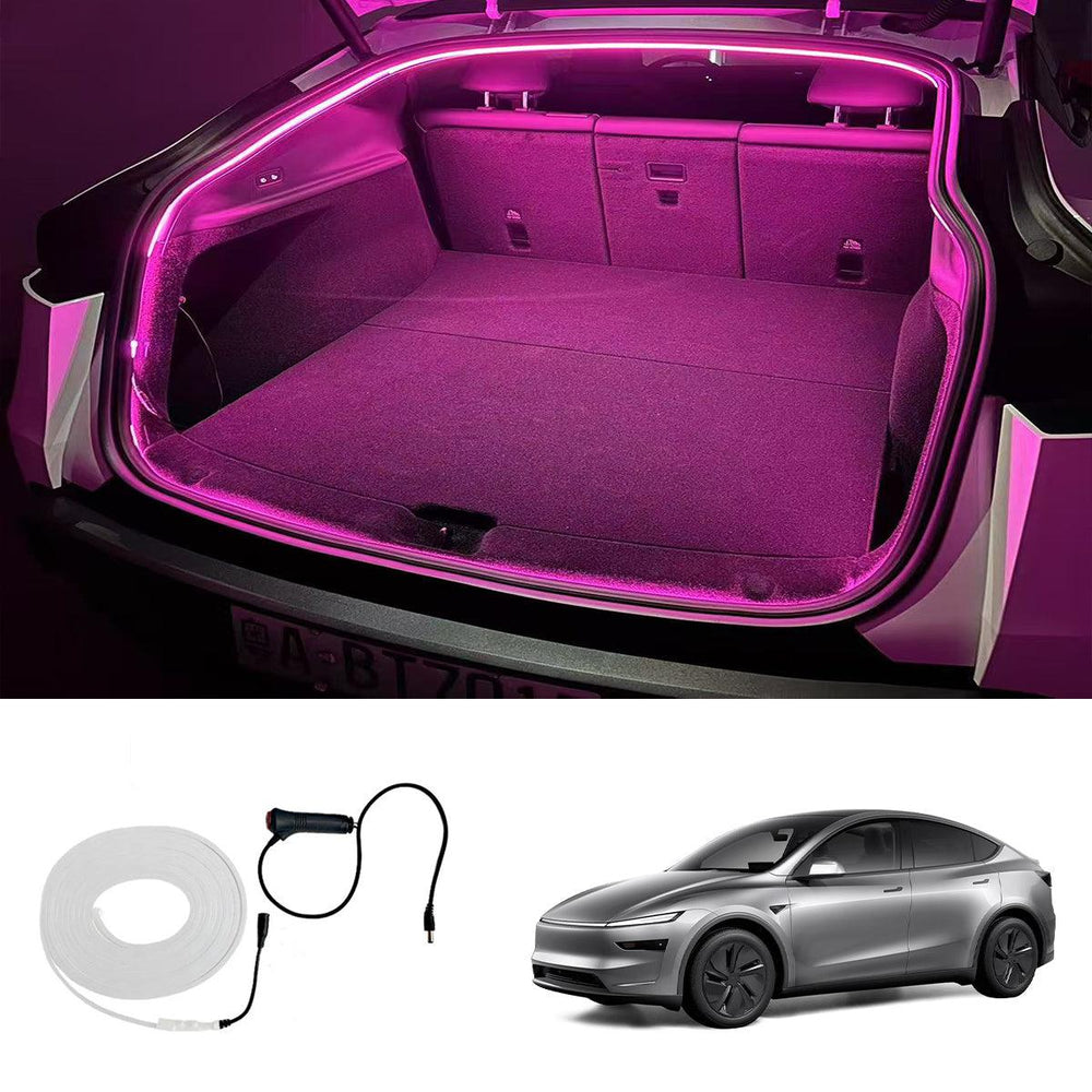 Front & Rear Trunk Ambient Lighting – Soft Glow Upgrade for Tesla Model Y Juniper 2025+ - Evooor