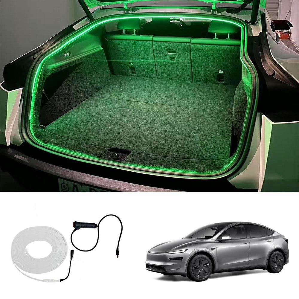Front & Rear Trunk Ambient Lighting – Soft Glow Upgrade for Tesla Model Y Juniper 2025+ - Evooor