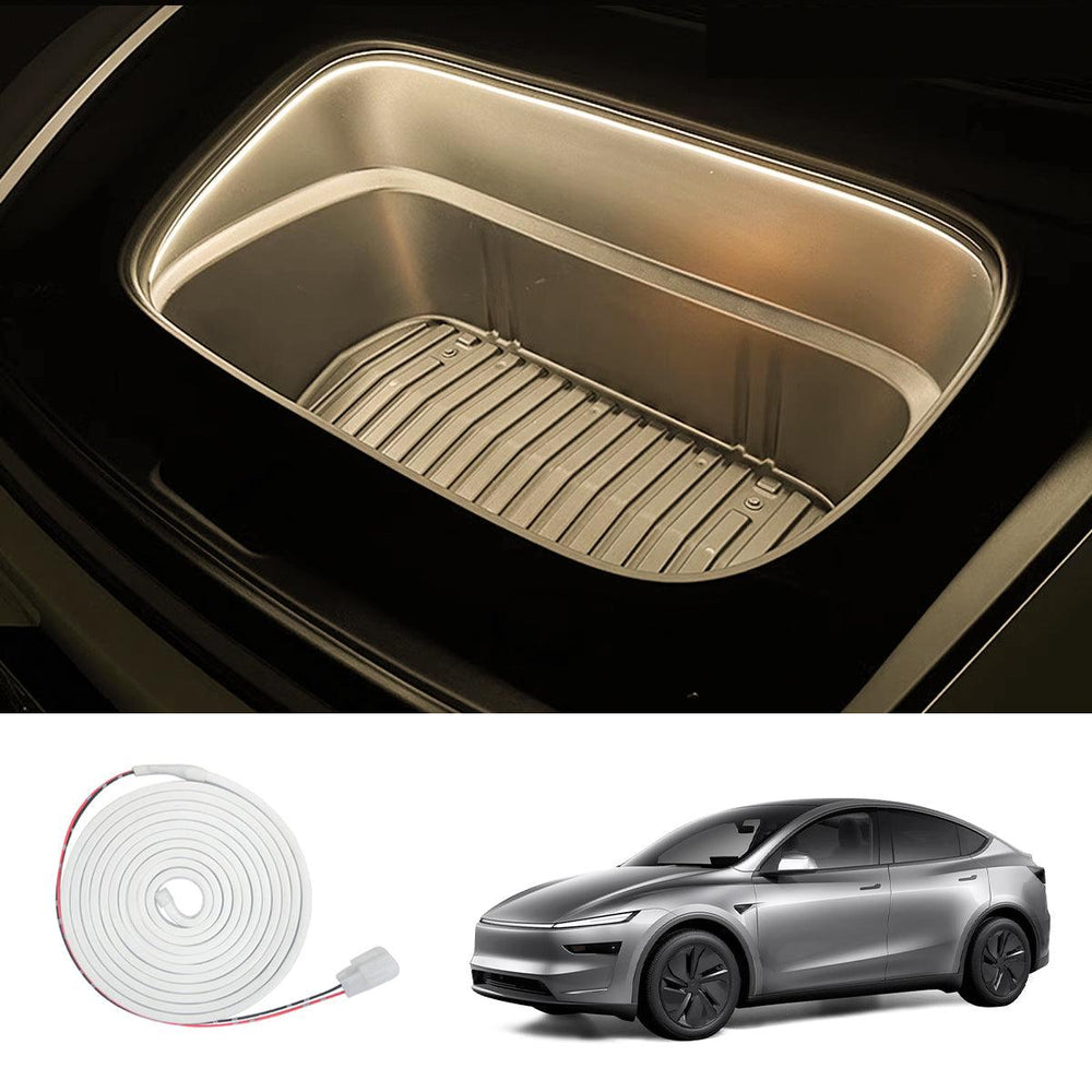 Front & Rear Trunk Ambient Lighting – Soft Glow Upgrade for Tesla Model Y Juniper 2025+ - Evooor