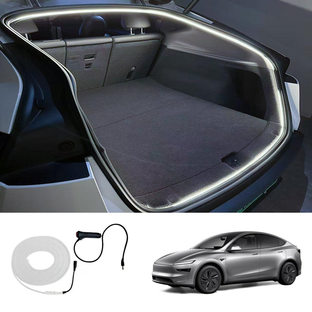 Front & Rear Trunk Ambient Lighting – Soft Glow Upgrade for Tesla Model Y Juniper 2025+ - Evooor