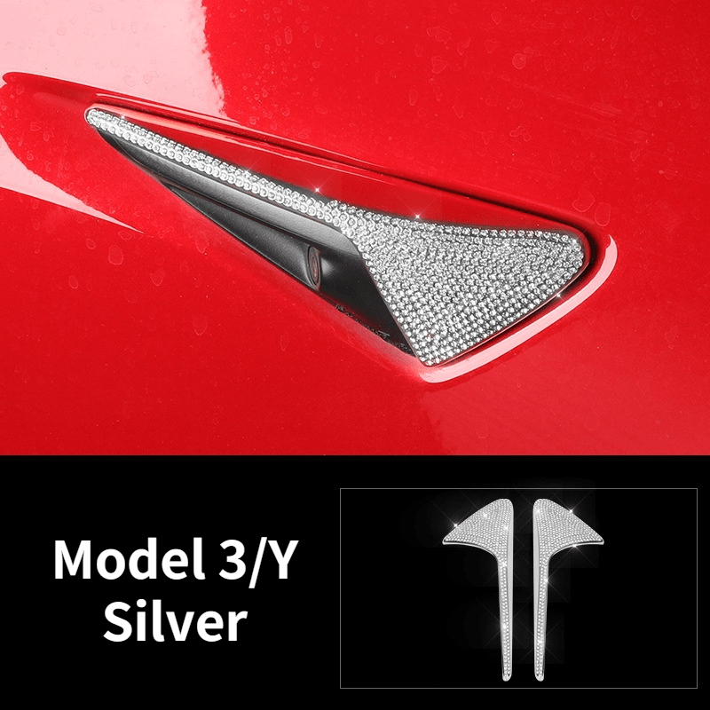 Model 3/Y Crystal side label decoration suitable for Tesla(2017-2022) - Evooor