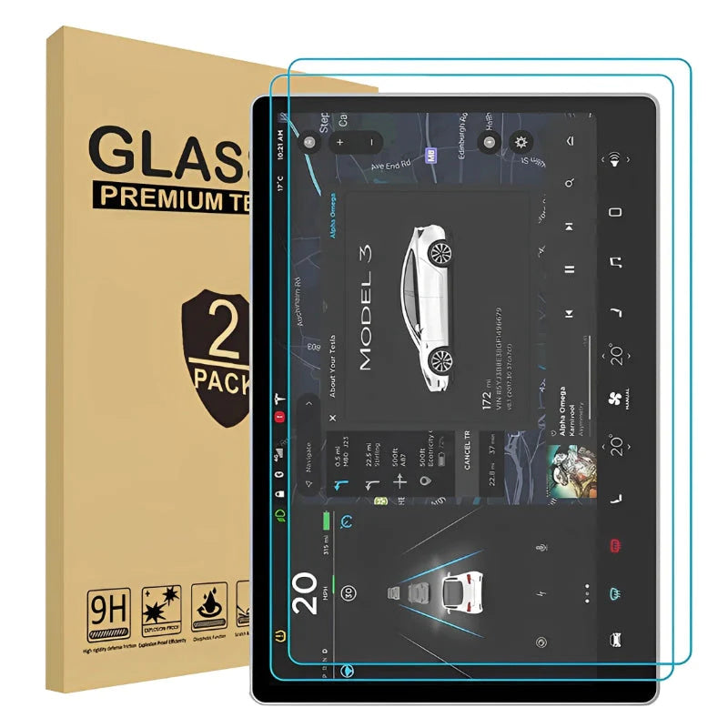 2024 Model 3 Highland Tempered Glass Screen Protector for Tesla, Dashboard Screen Only